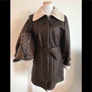 NEW REAL Shearling pilot jacket LAUREL